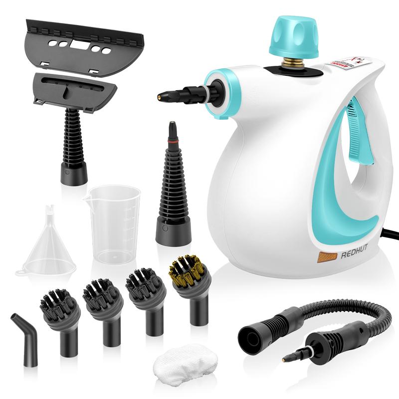 Redhut [2026] Handheld Pressurized Multifunctional Steam Cleaner, equipped with 12 accessories, powerful and efficient.