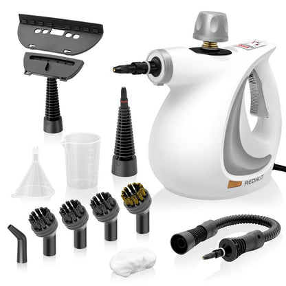 Redhut [2026] Handheld Pressurized Multifunctional Steam Cleaner, equipped with 12 accessories, powerful and efficient.