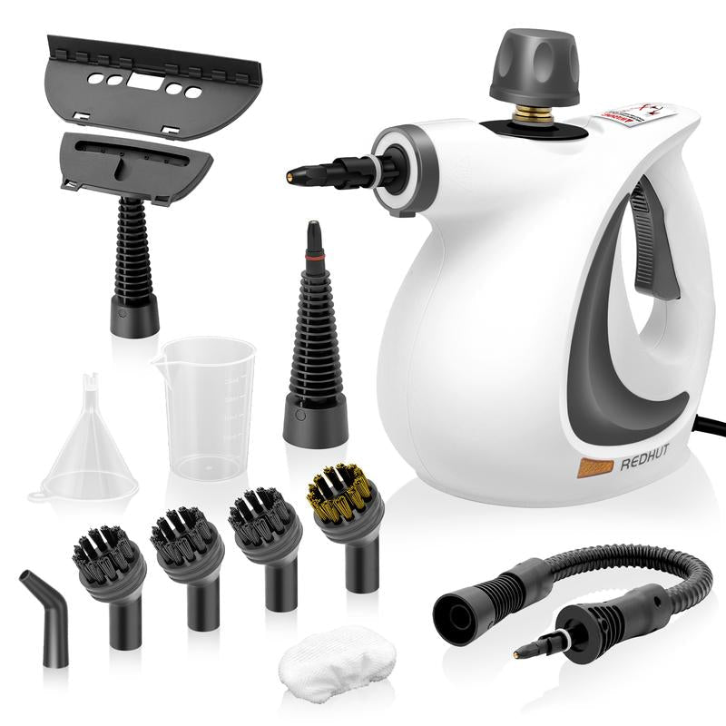 Redhut [2026] Handheld Pressurized Multifunctional Steam Cleaner, equipped with 12 accessories, powerful and efficient.