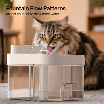 Smart WiFi Automatic Cat Water Fountain with 5000mAh Battery