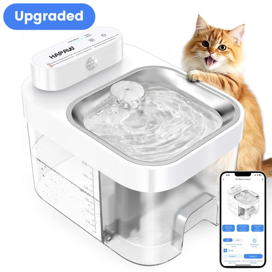 Smart WiFi Automatic Cat Water Fountain with 5000mAh Battery