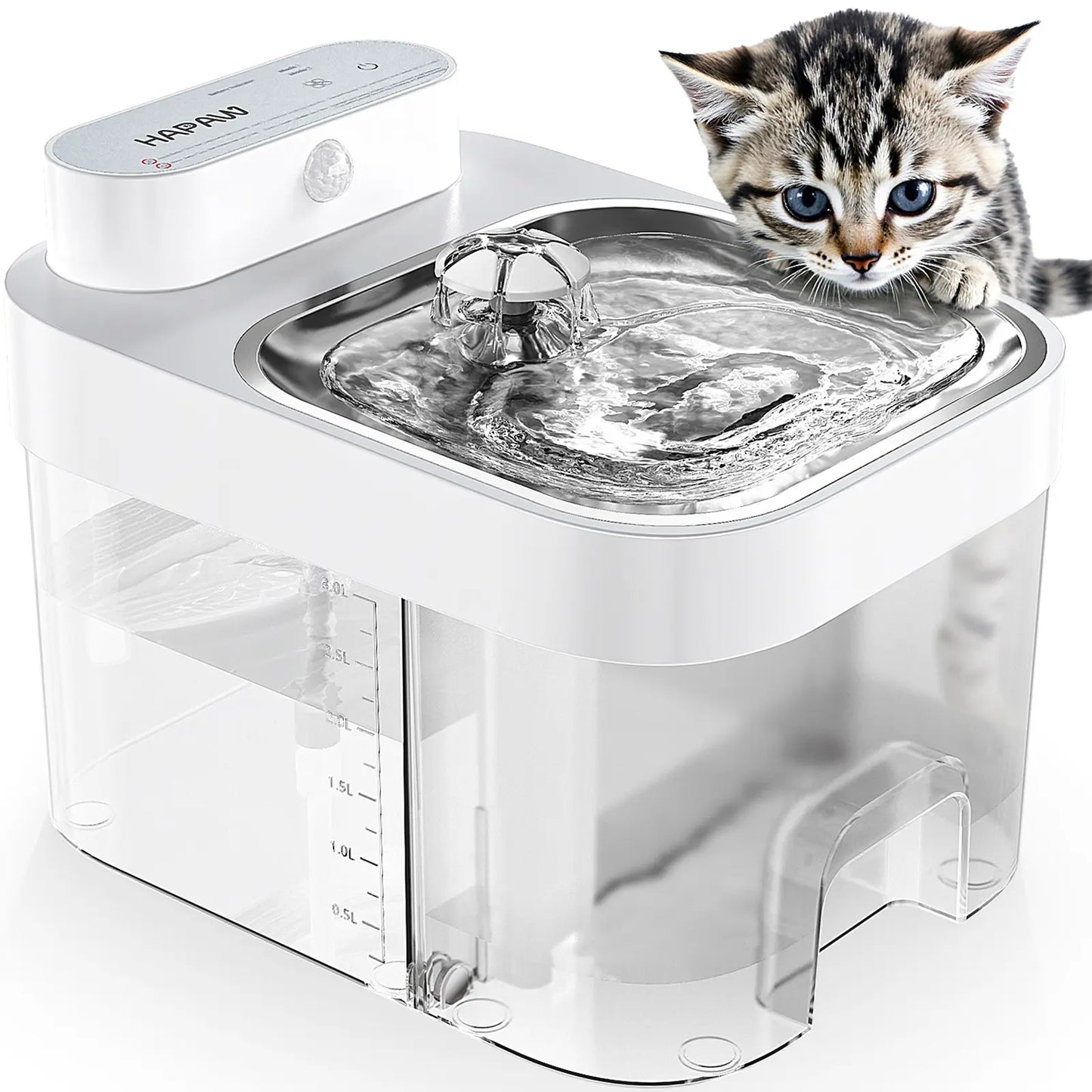 Smart WiFi Automatic Cat Water Fountain with 5000mAh Battery