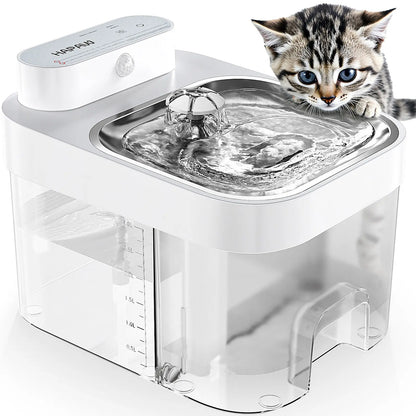 Smart WiFi Automatic Cat Water Fountain with 5000mAh Battery