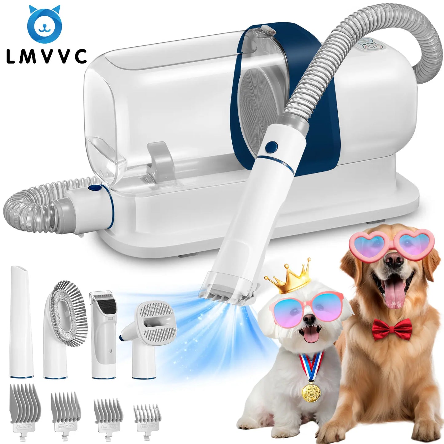 2.3L Pet Grooming Kit with Suction Hair Removal System