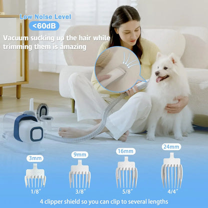 2.3L Pet Grooming Kit with Suction Hair Removal System