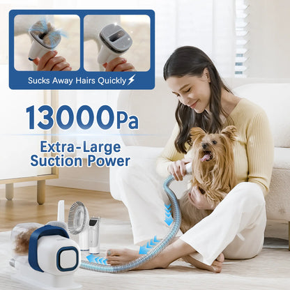 2.3L Pet Grooming Kit with Suction Hair Removal System