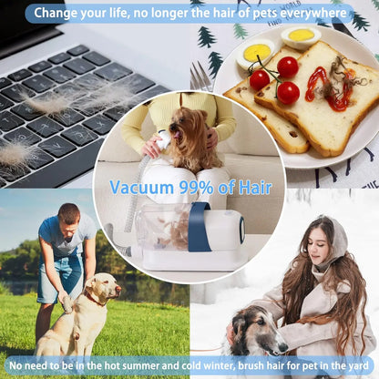2.3L Pet Grooming Kit with Suction Hair Removal System