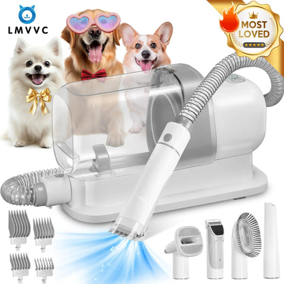 2.3L Pet Grooming Kit with Suction Hair Removal System