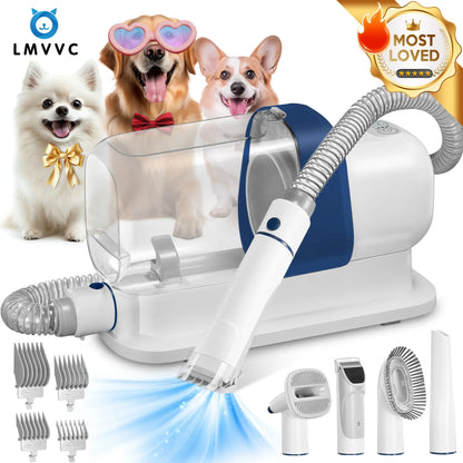 2.3L Pet Grooming Kit with Suction Hair Removal System