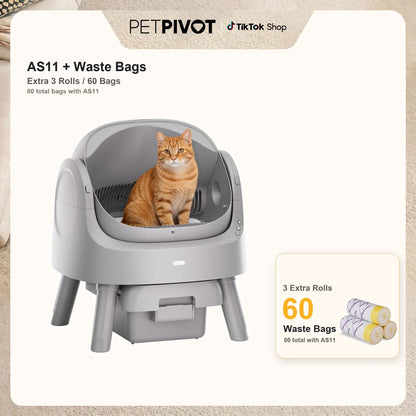 Automatic Self Cleaning Cat Litter Box with Hands Free Scooping