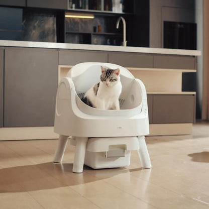 Automatic Self Cleaning Cat Litter Box with Hands Free Scooping