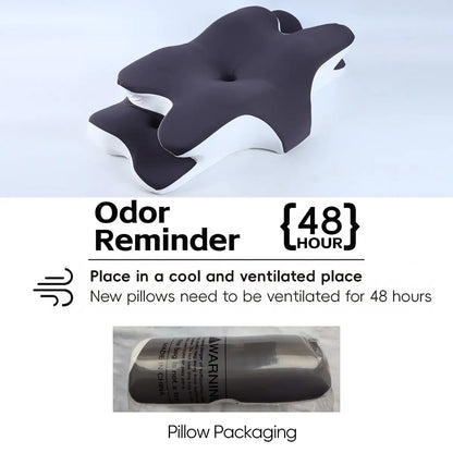 Cooling Memory Foam Neck Pillow for Side Back & Stomach Sleepers