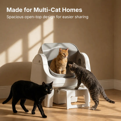 Smart Automatic Self Cleaning Cat Litter Box with Safety Protection